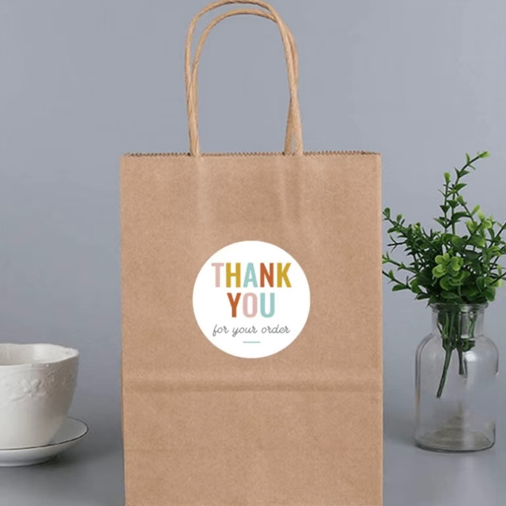 🆑 Rainbow 500 Roll of Thank You Stickers - Picture 5 of 7